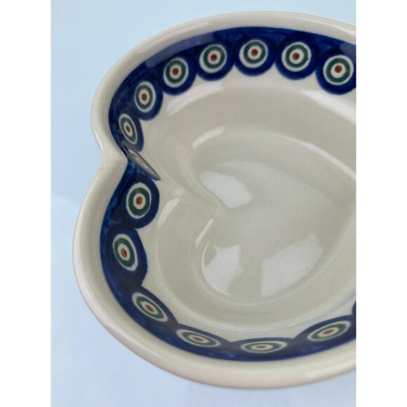 Polish Pottery Heart Bowl Momo Panache Boleslawiec Poland Tree Cottagecore - Picture 7 of 14